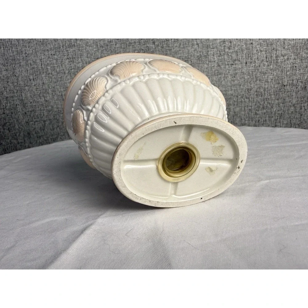 Vintage 90s/Y2K Pink Peach Pastel Seashells Bathroom Vanity‎ Toothbrush Holder